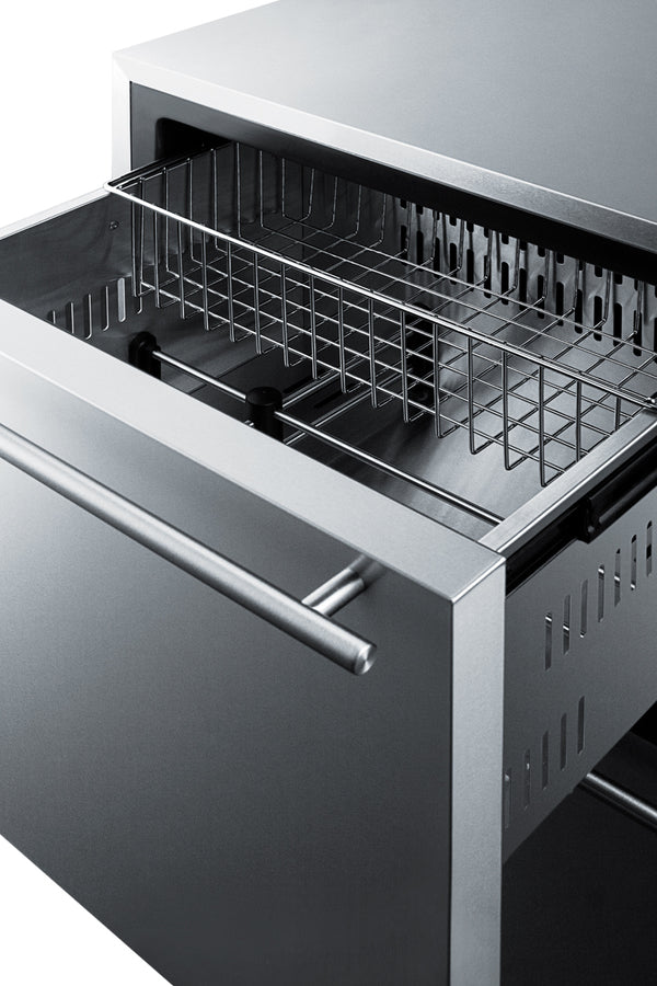 Two-Drawer Outdoor Frost-Free Freezer In Stainless Steel, Commercially Listed  - SPFF51OS2D Summit