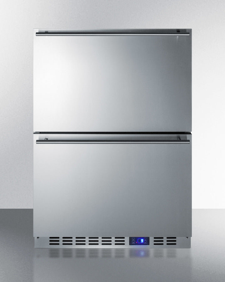 Two-Drawer Outdoor Frost-Free Freezer In Stainless Steel, Commercially Listed  - SPFF51OS2D Summit