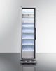 Commercial Glass Door Beverage Center In Slim Fit With Stainless Steel Interior & Exterior, Left Hand Door Swing - SCR1105LH Summit Commercial