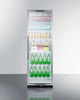 Commercial Beverage Merchandiser With 12.6 Cu.Ft. Capacity, Digital Thermostat, Self-Closing Door, And Stainless Steel Cabinet - SCR1400WCSS Summit Commercial