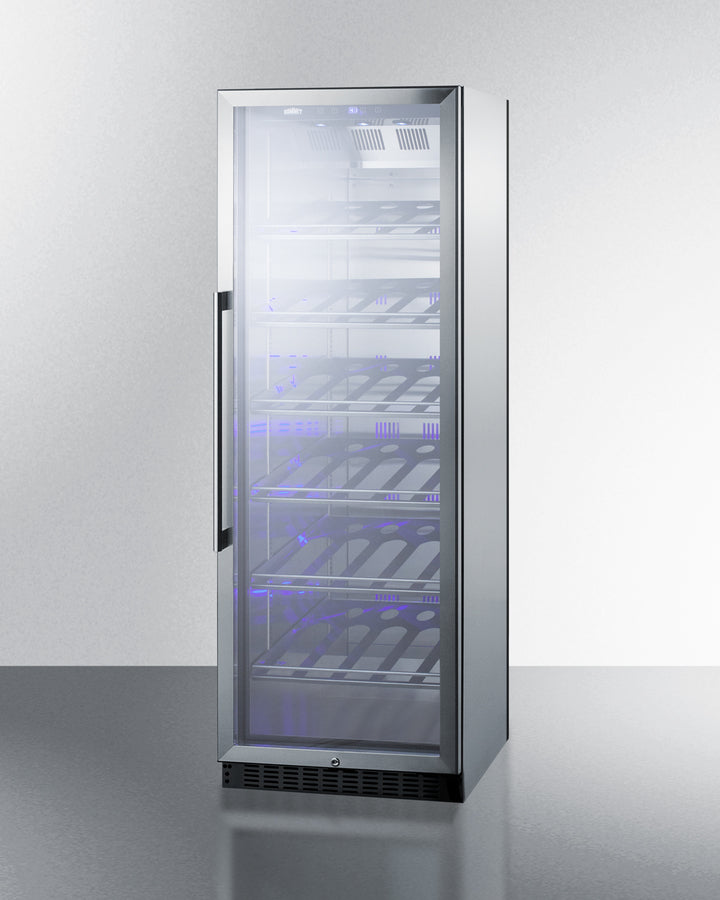 Commercial Full-Size Wine Cellar With Champagne Style Shelving - SCR1401CHCSS Summit Commercial