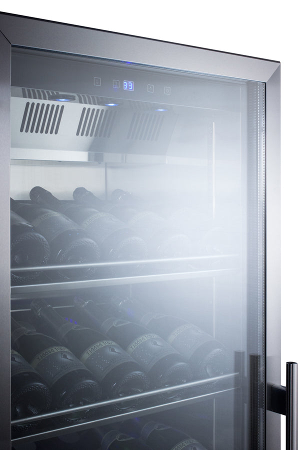 Commercial Full-Size Wine Cellar With Champagne Style Shelving - SCR1401LHCHCSS Summit Commercial