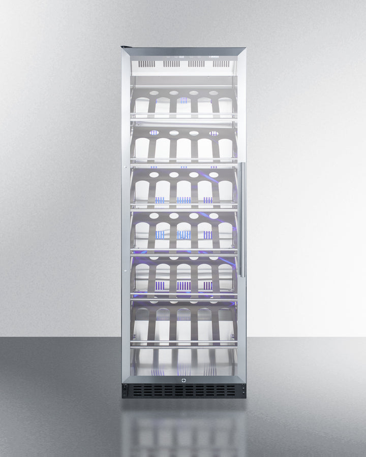 Commercial Full-Size Wine Cellar With Champagne Style Shelving - SCR1401LHCHCSS Summit Commercial