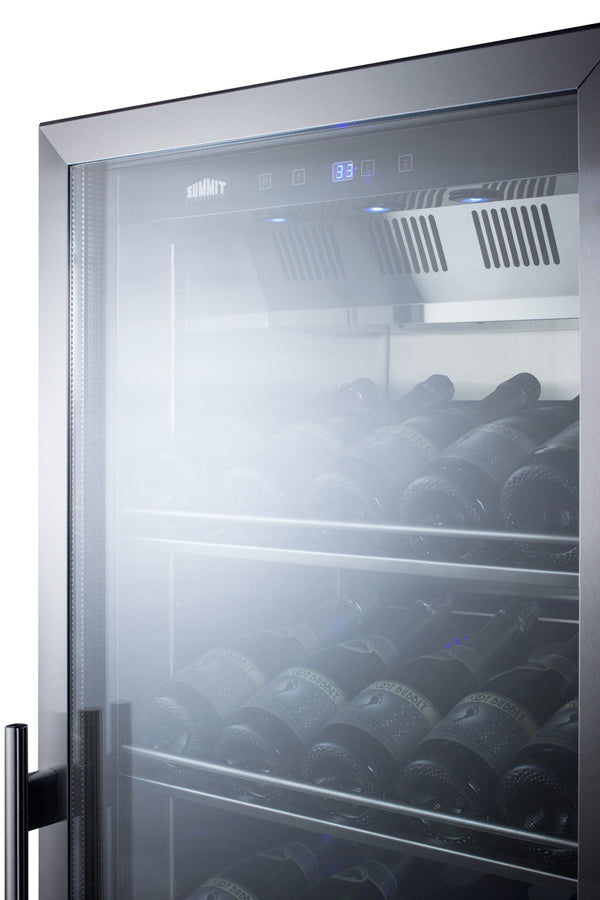 Commercial Full-Size Wine Cellar With Champagne Style Shelving - SCR1401CHCSS Summit Commercial