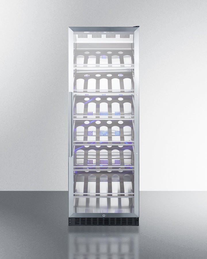 Commercial Full-Size Wine Cellar With Champagne Style Shelving - SCR1401CHCSS Summit Commercial