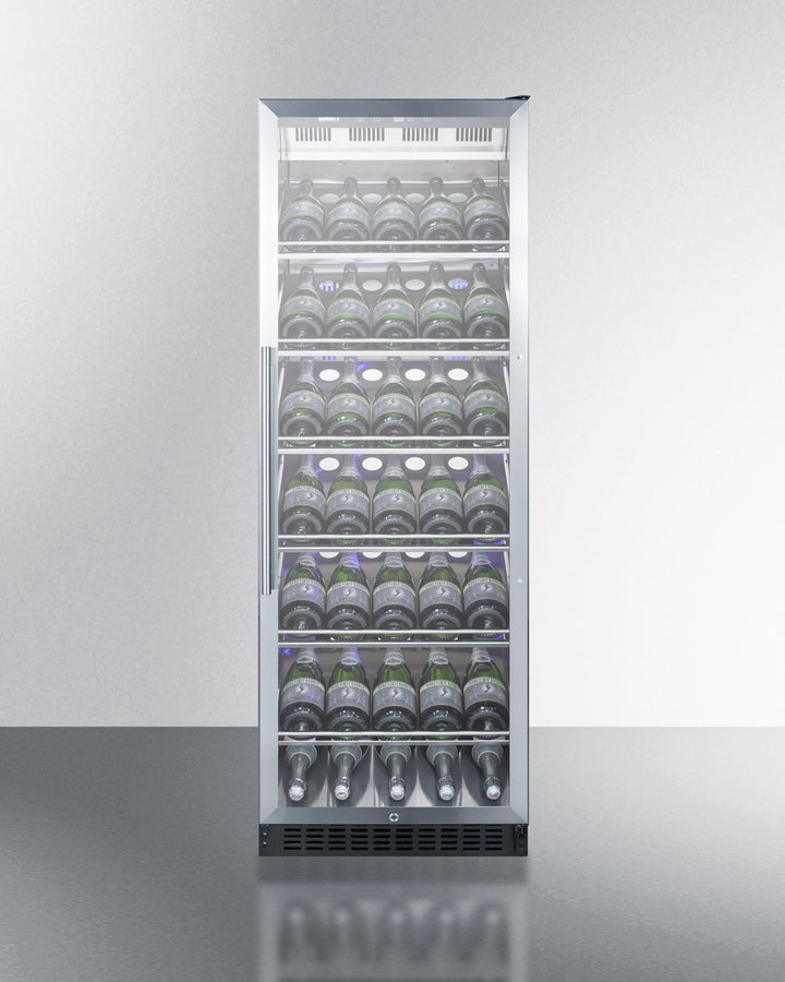 Commercial Full-Size Wine Cellar With Champagne Style Shelving - SCR1401CHCSS Summit Commercial