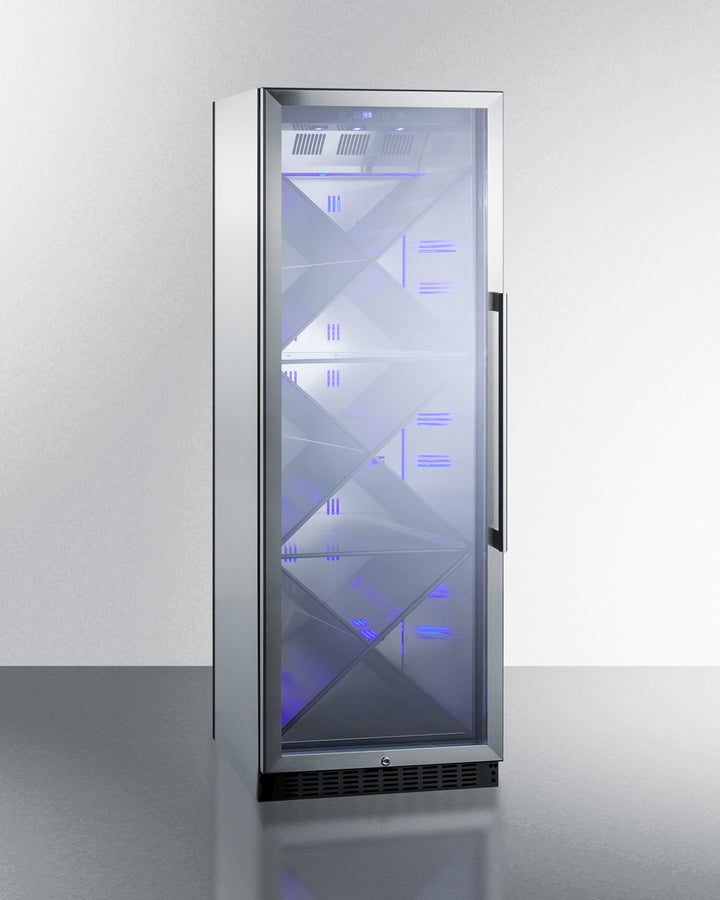 Commercial Full-Sized Wine Cellar With Diamond Style Shelving And Left Hand Door Swing - SCR1401LHXCSS Summit Commercial