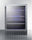 Built-In Undercounter Beverage Refrigerator With Seamless Trimmed Glass Door, Digital Controls, Lock, And Black Cabinet - SCR2466B Summit