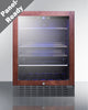 Built-In Undercounter Beverage Refrigerator With Panel-Ready Glass Door, Digital Controls, Lock, And Black Cabinet - SCR2466BPNR Summit