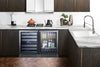 Built-In Undercounter Beverage Refrigerator With Seamless Trimmed Glass Door, Digital Controls, Lock, And Stainless Steel Cabinet - SCR2466BCSS Summit