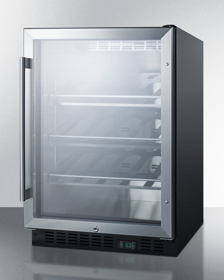Commercial Built-In Undercounter Wine Cellar With Champagne Style Shelving - SCR610BLCH Summit Commercial