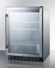 Outdoor Built-In Undercounter Commercial Glass Door Beverage Center With Stainless Steel Interior And Exterior Cabinet - SCR611GLOS Summit Commercial
