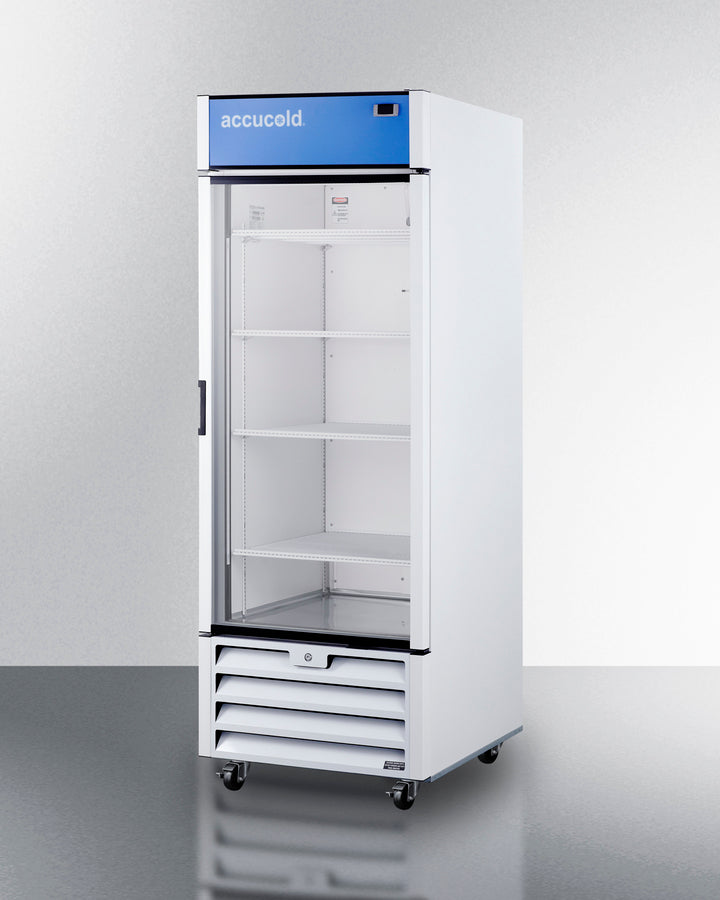 Full-Sized Glass Door Commercial Beverage Center - SCRR261G Accucold Commercial