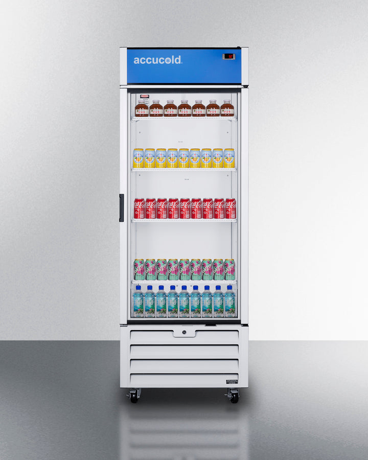 Full-Sized Glass Door Commercial Beverage Center - SCRR261G Accucold Commercial