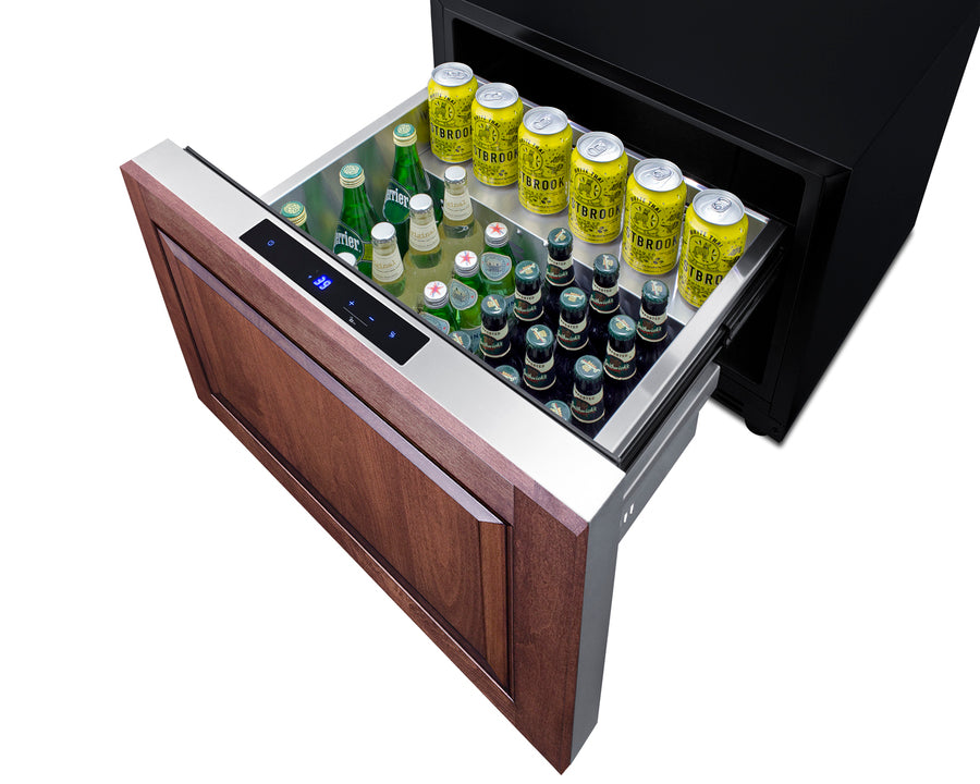 24'' Wide Single Drawer Bulit-In Refrigerator For Indoor Or Outdoor Use With Panel-Ready Front - SDR241OS Summit