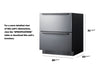 27'' Wide Built-In Undercounter ADA Height 2-Drawer Outdoor Refrigerator - SPR275OS2DADA Summit