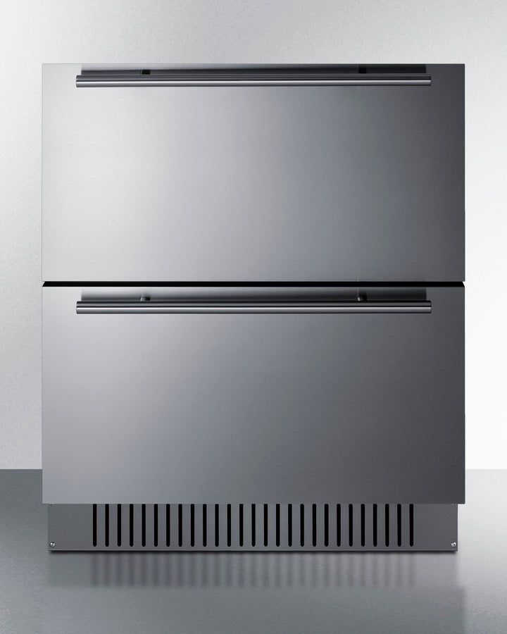 27'' Wide Built-In Undercounter ADA Height 2-Drawer Outdoor Refrigerator - SPR275OS2DADA Summit