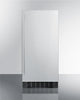15'' Wide Built-In Outdoor Refrigerator With Black Cabinet, Stainless Steel Door, And Lock - SPR316OS Summit