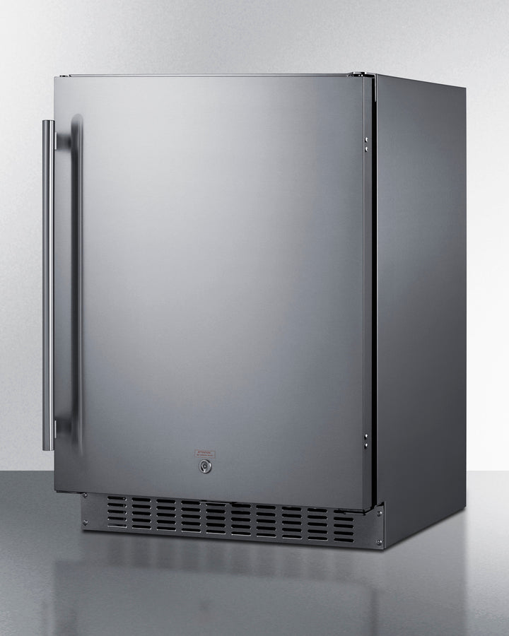 18'' Deep 24'' Wide Undercounter ADA Height Outdoor Refrigerator - ASDS2413CSS Summit