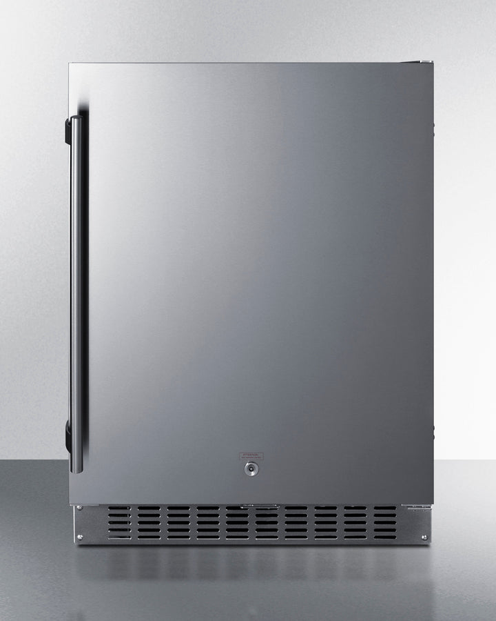 18'' Deep 24'' Wide Undercounter ADA Height Outdoor Refrigerator - ASDS2413CSS Summit