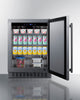 18'' Deep 24'' Wide Undercounter ADA Height Outdoor Refrigerator - ASDS2413CSS Summit