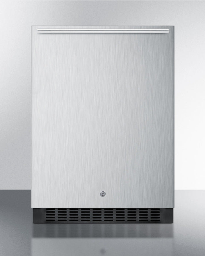 Outdoor Refrigerator , With Lock, Digital Thermostat, Horizontal Handle, And Stainless Steel Wrapped Exterior - SPR627OSCSSHH Summit