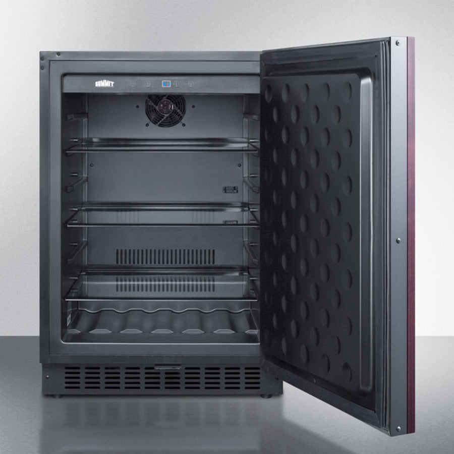 Outdoor Refrigerator , With Digital Thermostat, Panel-Ready Door, And Black Cabinet - SPR627OSIF Summit