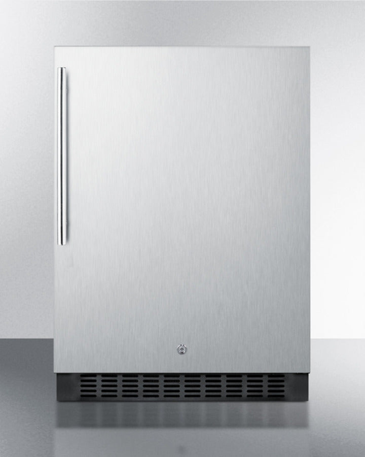 Outdoor Refrigerator , With Lock, Digital Thermostat, Thin Handle, And Stainless Steel Wrapped Exterior - SPR627OSCSSHV Summit