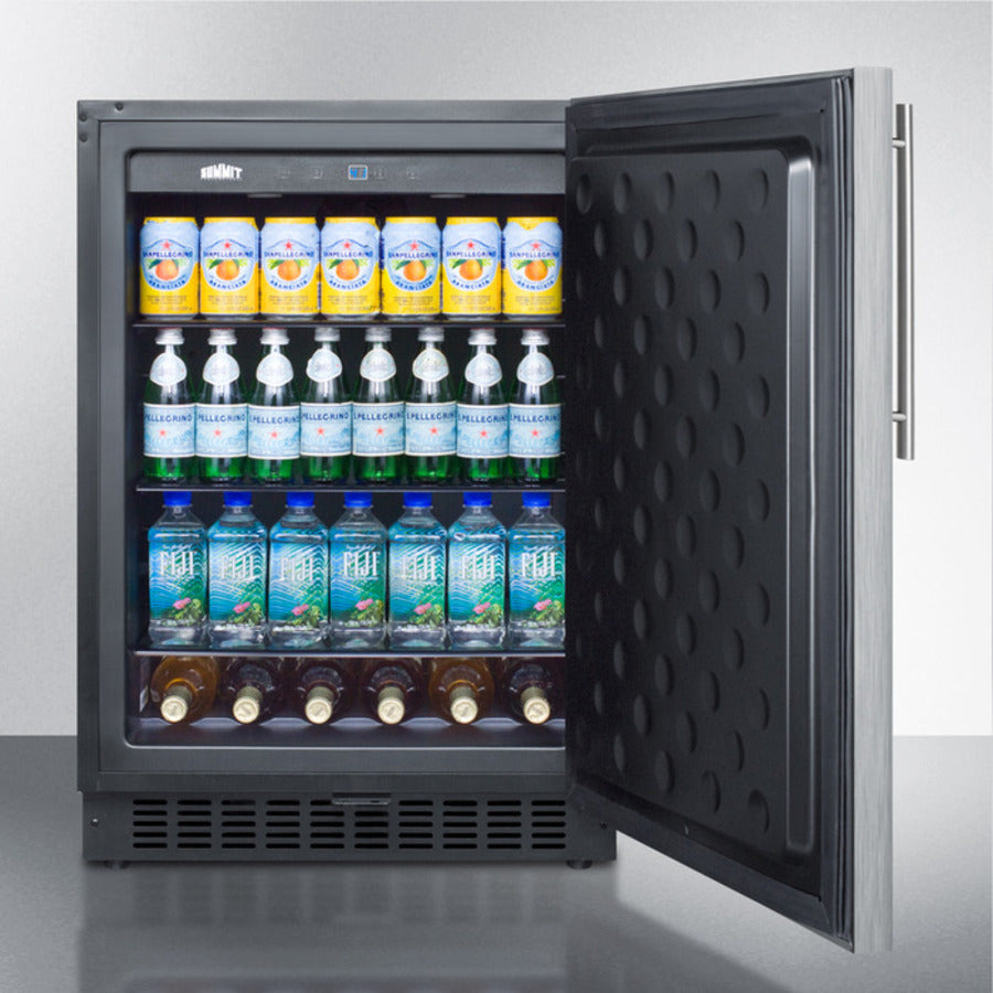 Outdoor Refrigerator , With Lock, Digital Thermostat, Thin Handle, And Stainless Steel Wrapped Exterior - SPR627OSCSSHV Summit