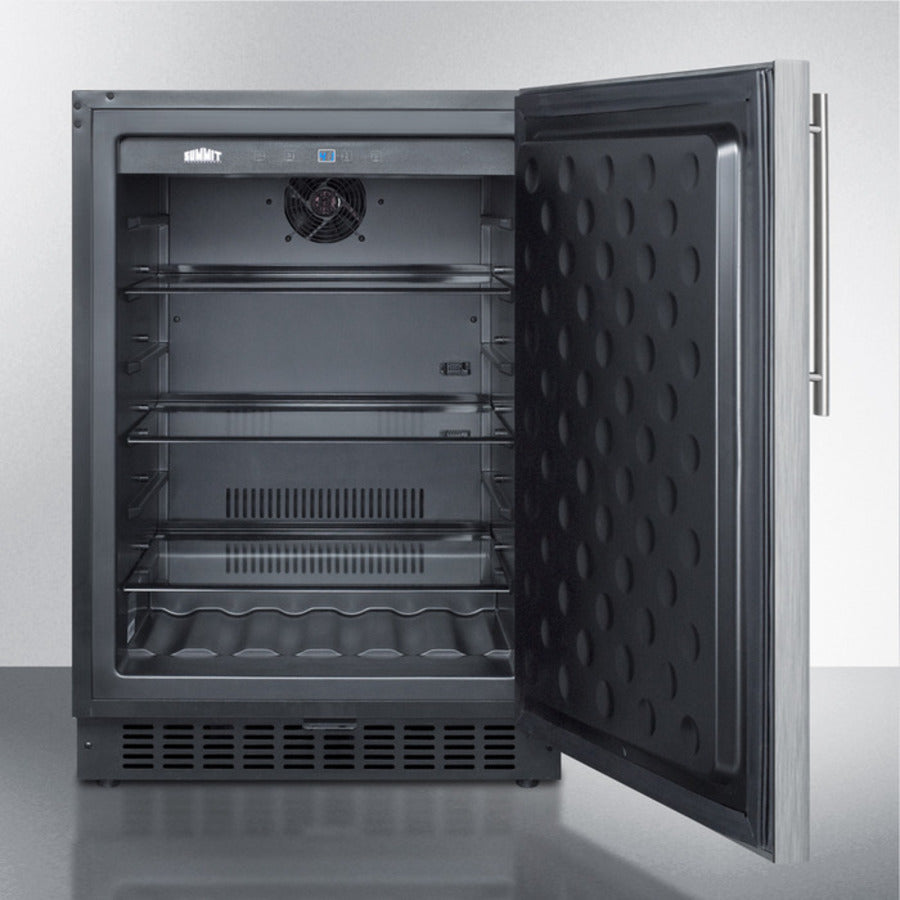 Outdoor Refrigerator , With Lock, Digital Thermostat, Thin Handle, And Stainless Steel Wrapped Exterior - SPR627OSCSSHV Summit