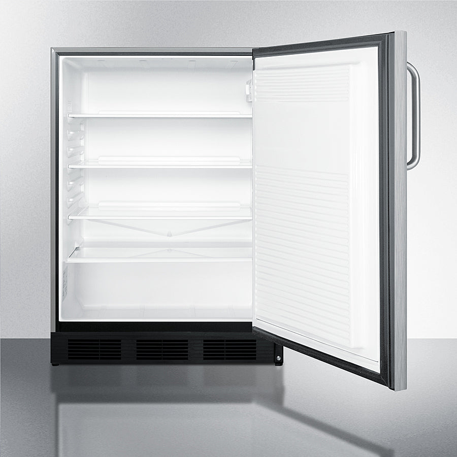 Commercial Outdoor Beverage Center , With Automatic Defrost, Lock, And Complete Stainless Steel Exterior - SPR7BOSST Summit Commercial