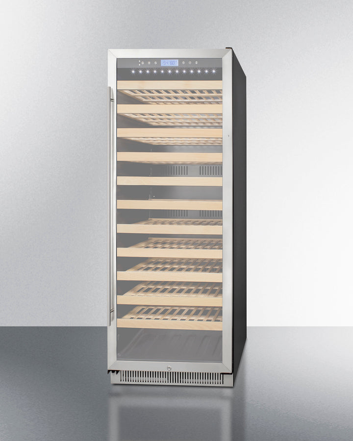 Upright Single-Zone Wine Cellar With Glass Door, Digital Thermostat, And Black Cabinet - SWC1127B Summit