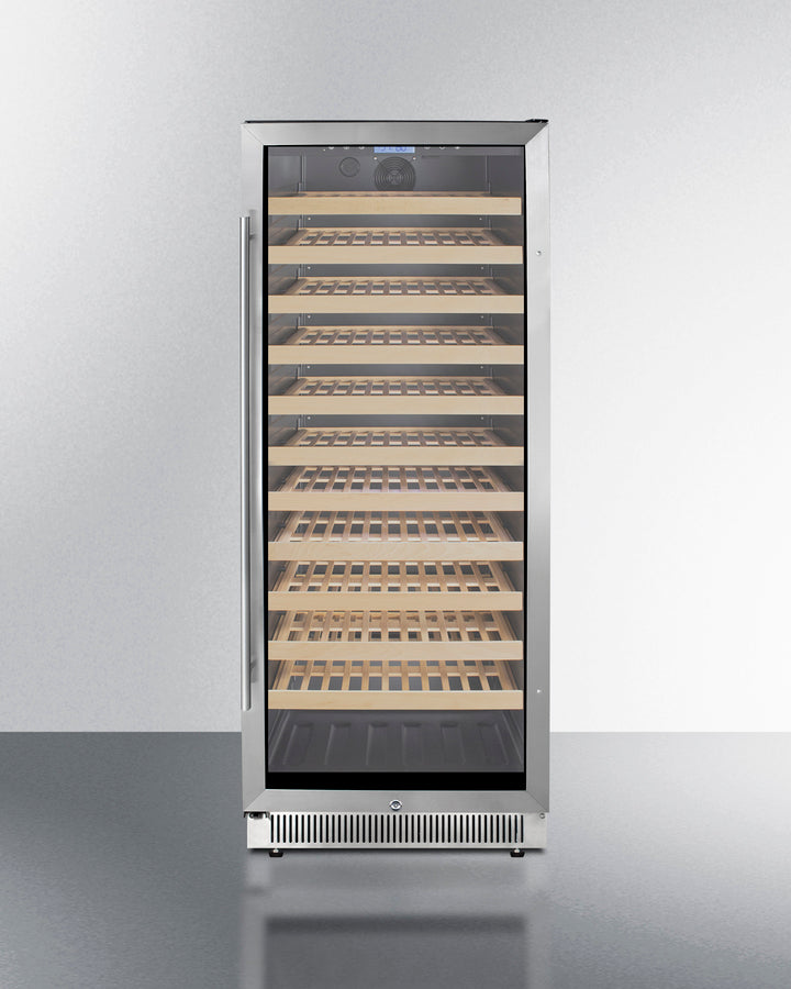Upright Single-Zone Wine Cellar With Glass Door, Digital Thermostat, And Black Cabinet - SWC1127B Summit