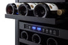 18'' Wide ADA Compliant Dual Zone Wine Cellar , With Digital Controls, Lock, And LED Lighting - SWC182ZADA Summit