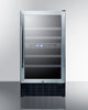 18'' Wide ADA Compliant Dual Zone Wine Cellar , With Digital Controls, Lock, And LED Lighting - SWC182ZADA Summit