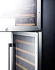 Dual Zone 118 Bottle Wine Cellar With Two Glass Doors And Digital Thermostats - SWC1875B Summit