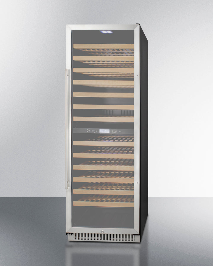 Upright Dual Zone Wine Cellar With Glass Door, Digital Thermostat, And Black Cabinet - SWC1966B Summit