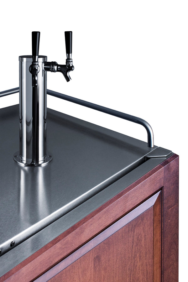 Built-In Commercially Approved Dual Tap Wine Kegerator In Stainless Steel With Panel-Ready Door - SBC682PNRWKDTWIN Summit