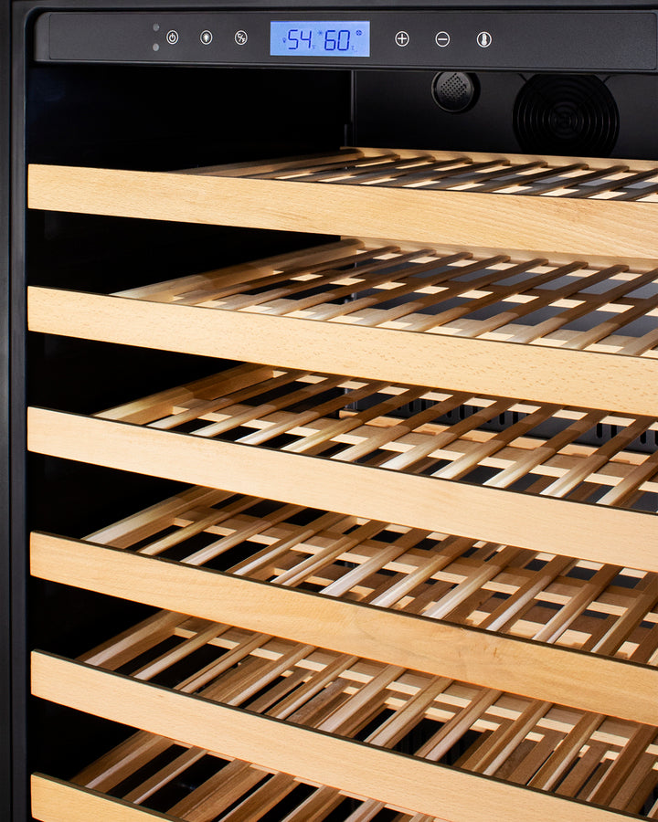 Upright Single-Zone Wine Cellar With Glass Door, Digital Thermostat, And Black Cabinet - SWC1127B Summit