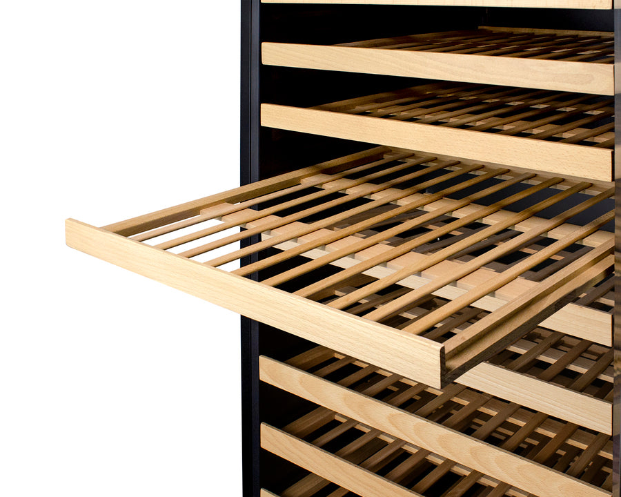 Upright Single-Zone Wine Cellar With Glass Door, Digital Thermostat, And Black Cabinet - SWC1127B Summit