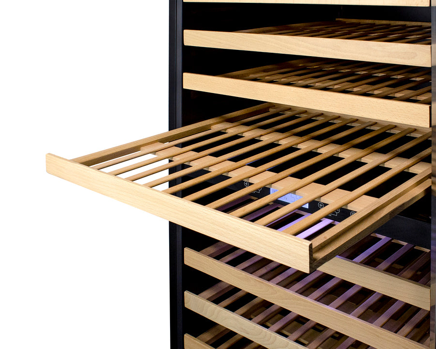 Upright Dual Zone Wine Cellar With Glass Door, Digital Thermostat, And Stainless Steel Cabinet - SWC1966BCSS Summit
