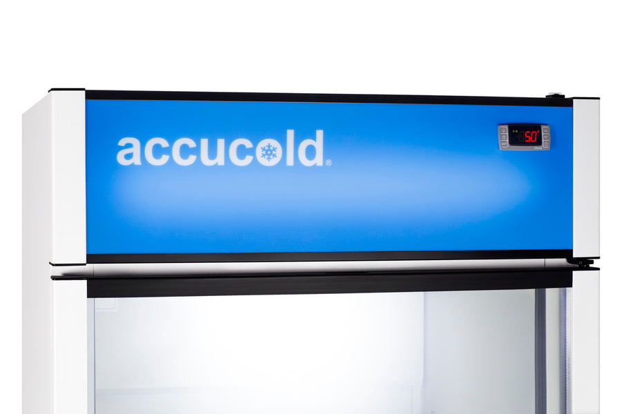 Full-Sized Glass Door Commercial Beverage Center - SCR1802G Accucold Commercial