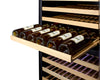 Upright Dual Zone Wine Cellar With Glass Door, Digital Thermostat, And Black Cabinet - SWC1966B Summit