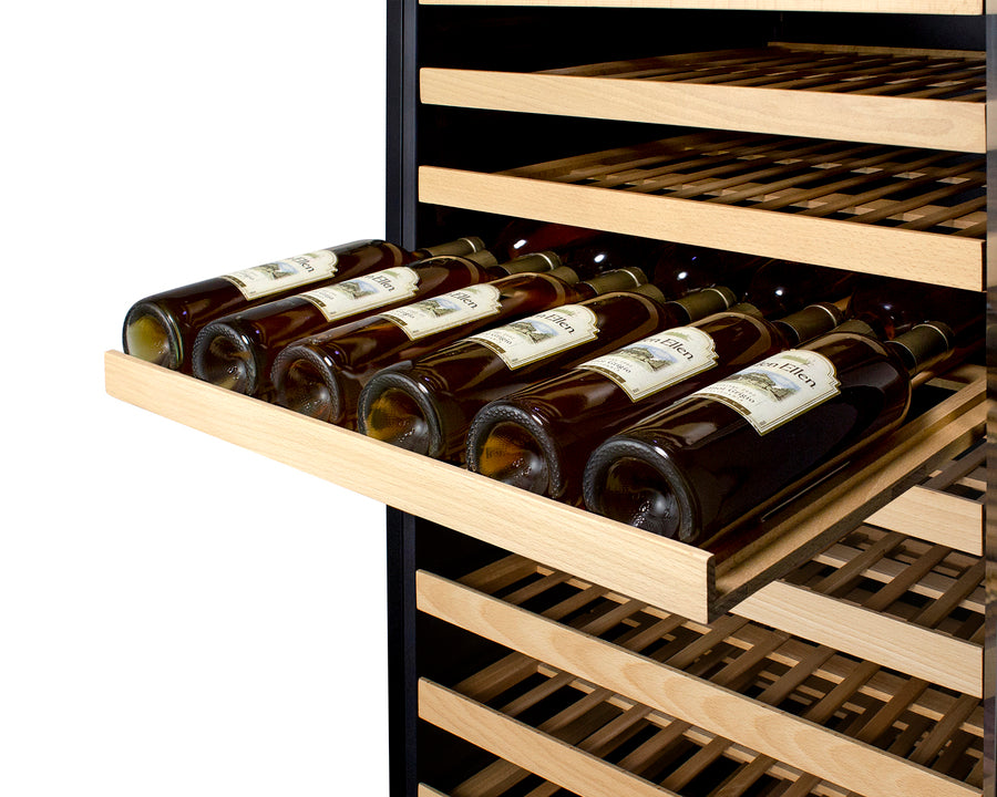 Upright Single-Zone Wine Cellar With Glass Door, Digital Thermostat, And Black Cabinet - SWC1127B Summit
