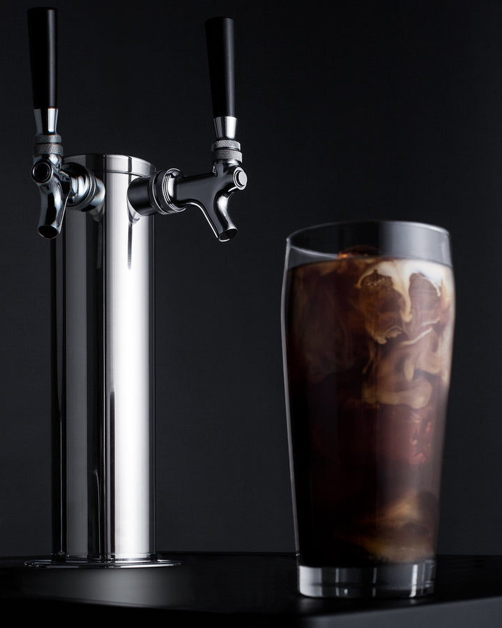 Built-In Commercially Approved Dual Tap Cold Brew Kegerator In Stainless Steel - SBC682CFTWIN Summit