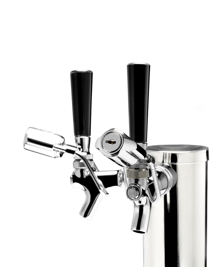 Commercial Indoor/Outdoor Beer Dispenser With Dual Tap Kit And 2 Taplocks Included - SBC696OSTWINTL Summit Commercial