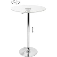 Lumisource BT-ADJ23TW CL Adjustable Bar Table with Clear Top - Clear Acrylic