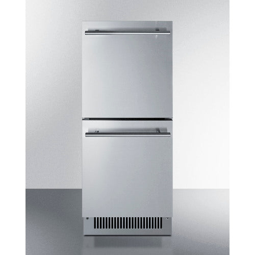 15'' Wide Indoor/Outdoor ADA Compliant Drawer Refrigerator In Stainless Steel - ADRD15 Summit