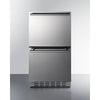 18 Inch 2 Drawer Refrigerator In ADA Height For Outdoor Or Indoor Use - ADRD18OS Summit