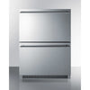 24'' Wide Indoor/Outdoor ADA Compliant Drawer Refrigerator In Stainless Steel - ADRD24 Summit